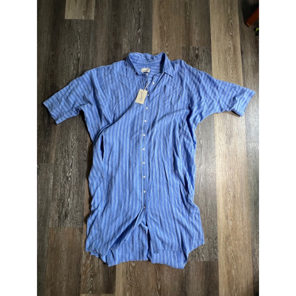 NWT Universal Thread Womens Blue New Striped Shirt Dress Large